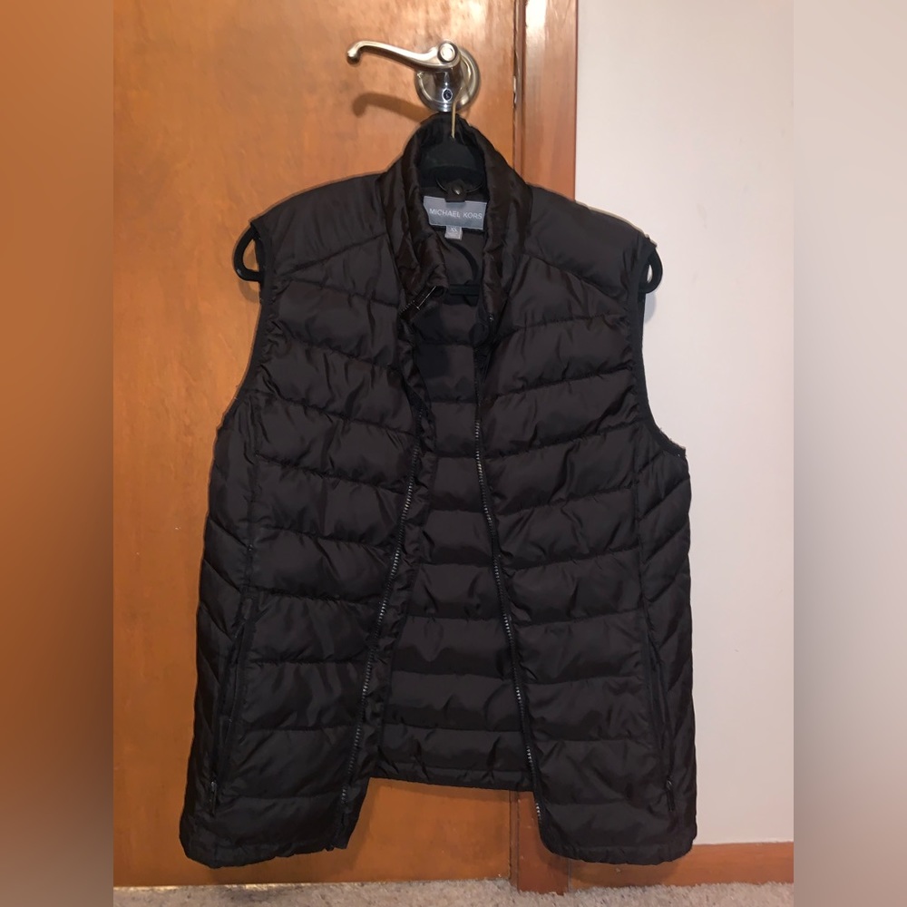 michael kores black vest